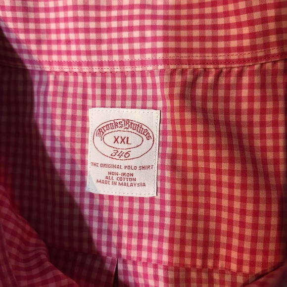 Brooks Brothers Check Short Sleeve Shirt XXL Style 346 All Cotton - Picture 12 of 13